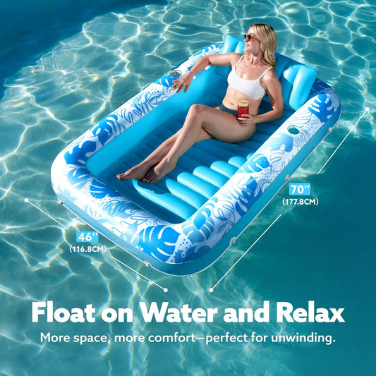 Inflatable Tanning Pool Adult with Pillow